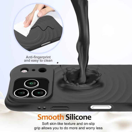 Wave Texture MagSafe Magnetic Liquid Silicone Phone Case