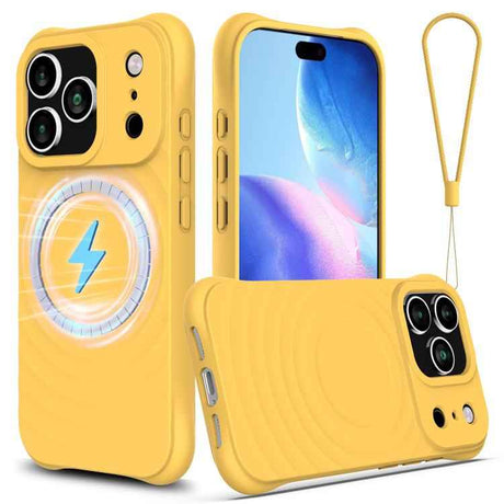 Wave Texture MagSafe Magnetic Liquid Silicone Phone Case