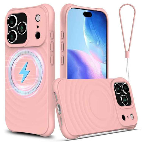 Wave Texture MagSafe Magnetic Liquid Silicone Phone Case