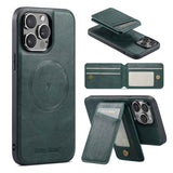 Fierre Shann Cowhide Vertical Flip Magnetic Card Holder Phone Case
