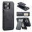 Fierre Shann Cowhide Vertical Flip Magnetic Card Holder Phone Case