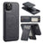 Fierre Shann Cowhide Vertical Flip Magnetic Card Holder Phone Case