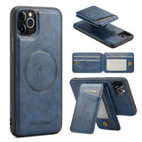 Fierre Shann Cowhide Vertical Flip Magnetic Card Holder Phone Case