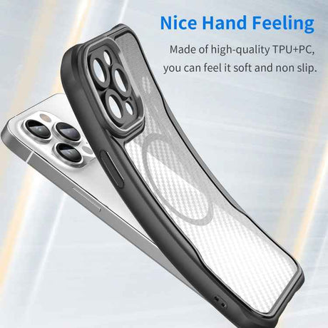 Carbon Fiber Texture MagSafe Translucent Phone Case, For iPhone 15, For iPhone 14 / 13, For iPhone 14 Pro, For iPhone 14 Pro Max, For iPhone 13 Pro Max, For iPhone 13 Pro