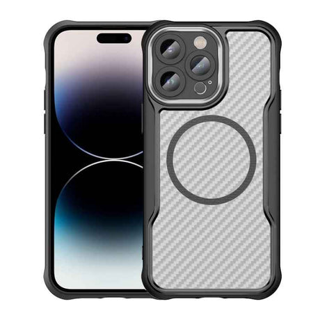 Carbon Fiber Texture MagSafe Translucent Phone Case, For iPhone 15, For iPhone 14 / 13, For iPhone 14 Pro, For iPhone 14 Pro Max, For iPhone 13 Pro Max, For iPhone 13 Pro