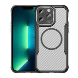 Carbon Fiber Texture MagSafe Translucent Phone Case, For iPhone 15, For iPhone 14 / 13, For iPhone 14 Pro, For iPhone 14 Pro Max, For iPhone 13 Pro Max, For iPhone 13 Pro