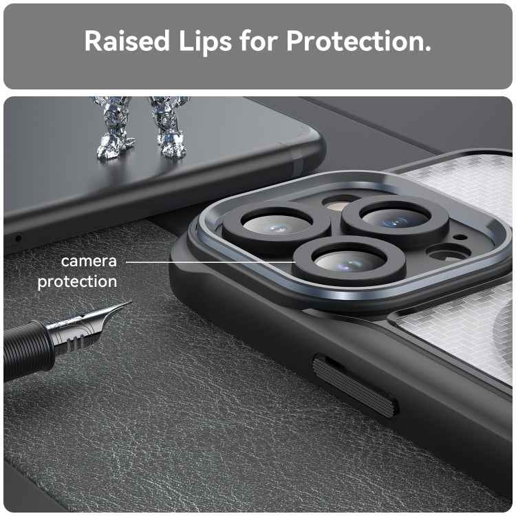 Carbon Fiber Texture MagSafe Translucent Phone Case
