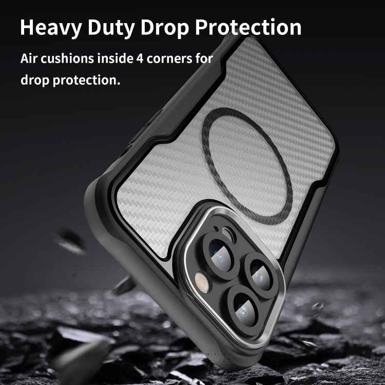Carbon Fiber Texture MagSafe Translucent Phone Case