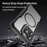 Carbon Fiber Texture MagSafe Translucent Phone Case