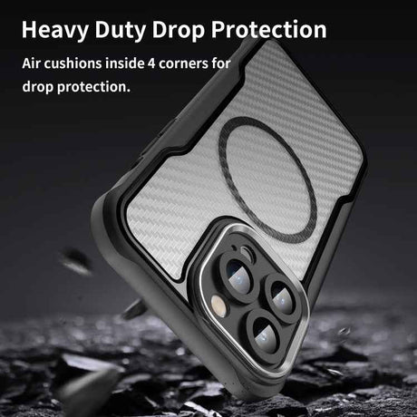 Carbon Fiber Texture MagSafe Translucent Phone Case