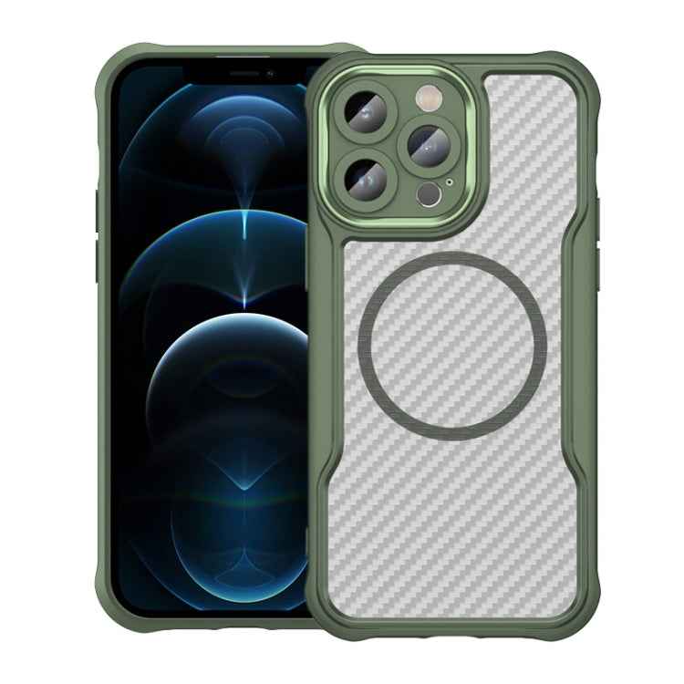Carbon Fiber Texture MagSafe Translucent Phone Case