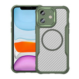 Carbon Fiber Texture MagSafe Translucent Phone Case
