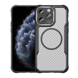 Carbon Fiber Texture MagSafe Translucent Phone Case