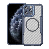 Carbon Fiber Texture MagSafe Translucent Phone Case