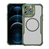 Carbon Fiber Texture MagSafe Translucent Phone Case