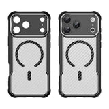 Carbon Fiber Texture MagSafe Translucent Phone Case