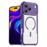 Carbon Fiber Texture MagSafe Translucent Phone Case