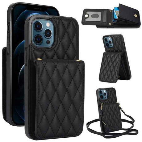 YM015 Crossbody Rhombic Card Bag RFID Phone Case