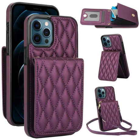 YM015 Crossbody Rhombic Card Bag RFID Phone Case