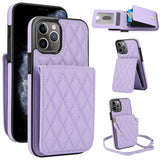 YM015 Crossbody Rhombic Card Bag RFID Phone Case