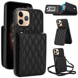 YM015 Crossbody Rhombic Card Bag RFID Phone Case