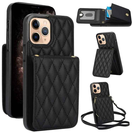 YM015 Crossbody Rhombic Card Bag RFID Phone Case