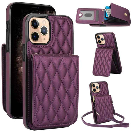 YM015 Crossbody Rhombic Card Bag RFID Phone Case
