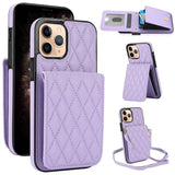 YM015 Crossbody Rhombic Card Bag RFID Phone Case