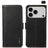 KHAZNEH Side-Magnetic Litchi Genuine Leather RFID Case