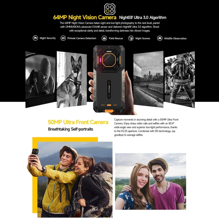 Ulefone Armor 26 Ultra Rugged Phone - 6.78" Android 13, MediaTek Dimensity 8020, 5G, NFC, 12GB+512GB