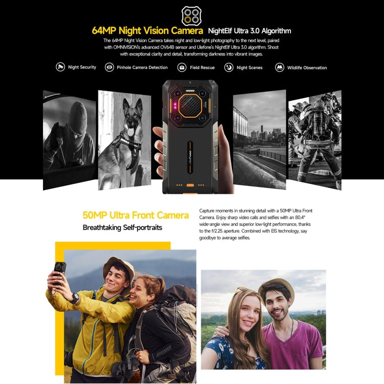 Teléfono robusto Ulefone Armor 26 Ultra Walkie-Talkie - 6.78" Android 13, MediaTek Dimensity 8020, 5G, NFC, 12 GB + 512 GB 