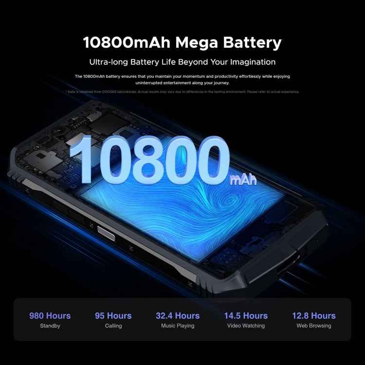 DOOGEE S118 Rugged Phone, 6.58 inch, 8GB+512GB, 10800mAh, Android 14 MediaTek Helio G99