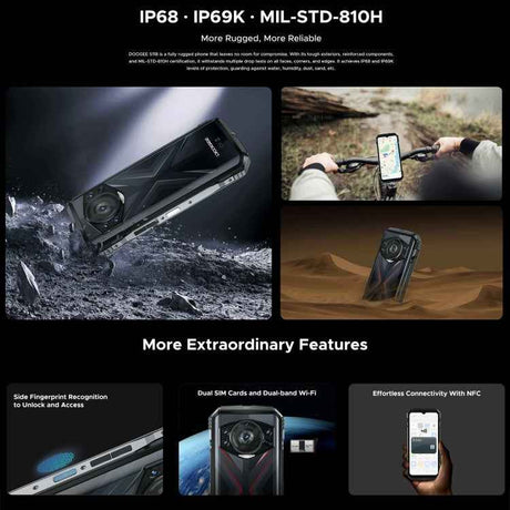 DOOGEE S118 Rugged Phone, 6.58 inch, 8GB+512GB, 10800mAh, Android 14 MediaTek Helio G99