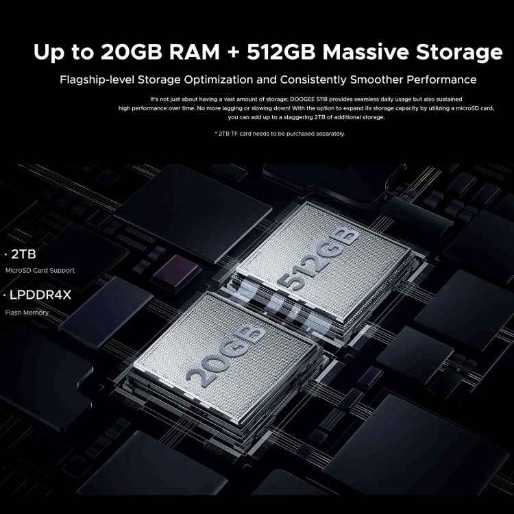 DOOGEE S118 Rugged Phone, 6.58 inch, 8GB+512GB, 10800mAh, Android 14 MediaTek Helio G99