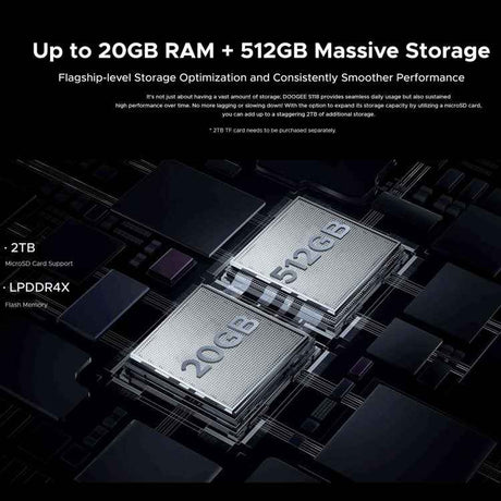 DOOGEE S118 Rugged Phone, 6.58 inch, 8GB+512GB, 10800mAh, Android 14 MediaTek Helio G99