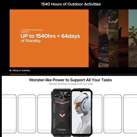DOOGEE Vmax Plus 5G Rugged Phone, 6.58 inch Android 14 MediaTek Dimensity 7050