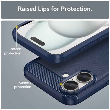Brushed Texture Carbon Fiber TPU Phone Case