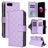 Crossbody Rhombic Zipper Tower Buckle Leather Phone Case with Lanyard