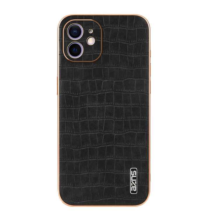 AZNS Electroplated Frame Crocodile Texture Full Coverage Phone Case