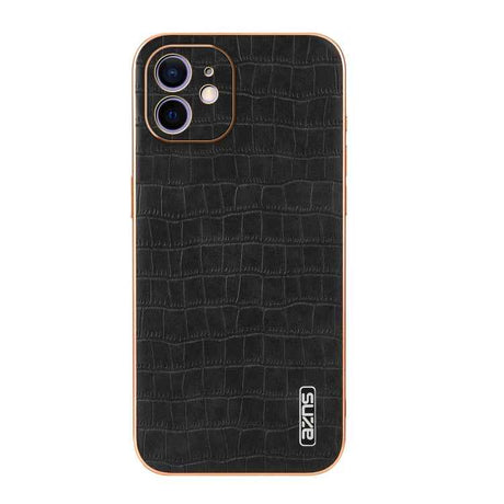 AZNS Electroplated Frame Crocodile Texture Full Coverage Phone Case