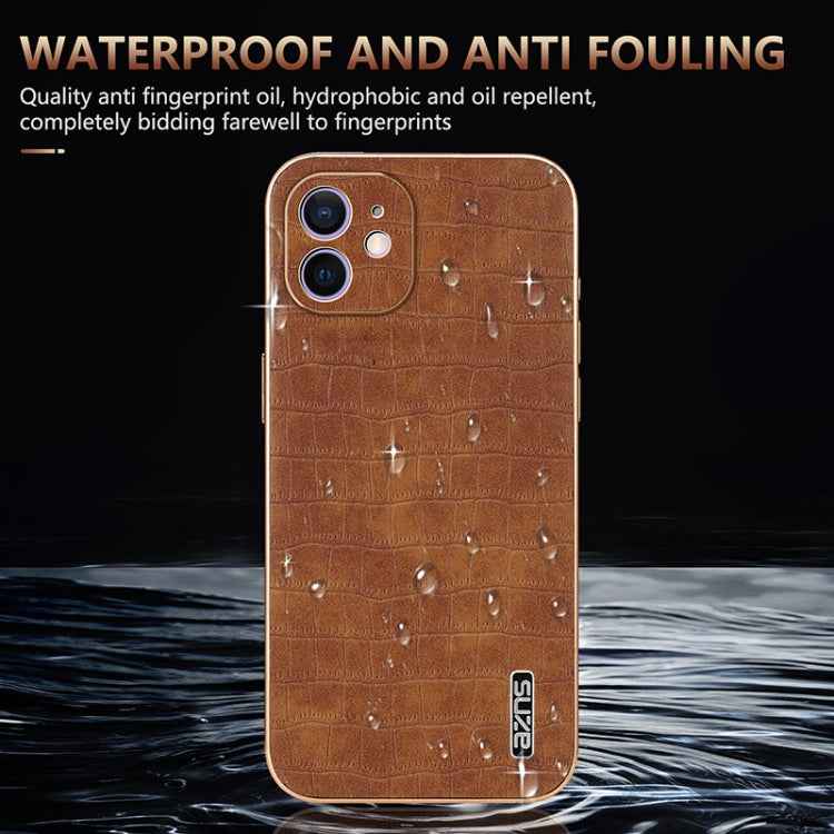 AZNS Electroplated Frame Crocodile Texture Full Coverage Phone Case