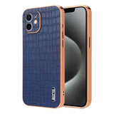 AZNS Electroplated Frame Crocodile Texture Full Coverage Phone Case