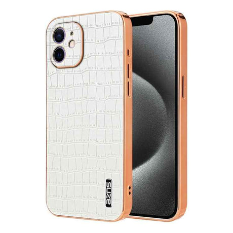 AZNS Electroplated Frame Crocodile Texture Full Coverage Phone Case