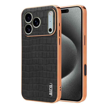 AZNS Electroplated Frame Crocodile Texture Full Coverage Phone Case