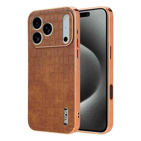 AZNS Electroplated Frame Crocodile Texture Full Coverage Phone Case