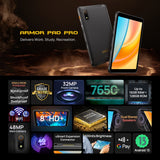 Tableta robusta Ulefone Armor Pad Pro de 8 pulgadas, Android 13, MediaTek MT8788, ocho núcleos, red 4G, enchufe de la UE