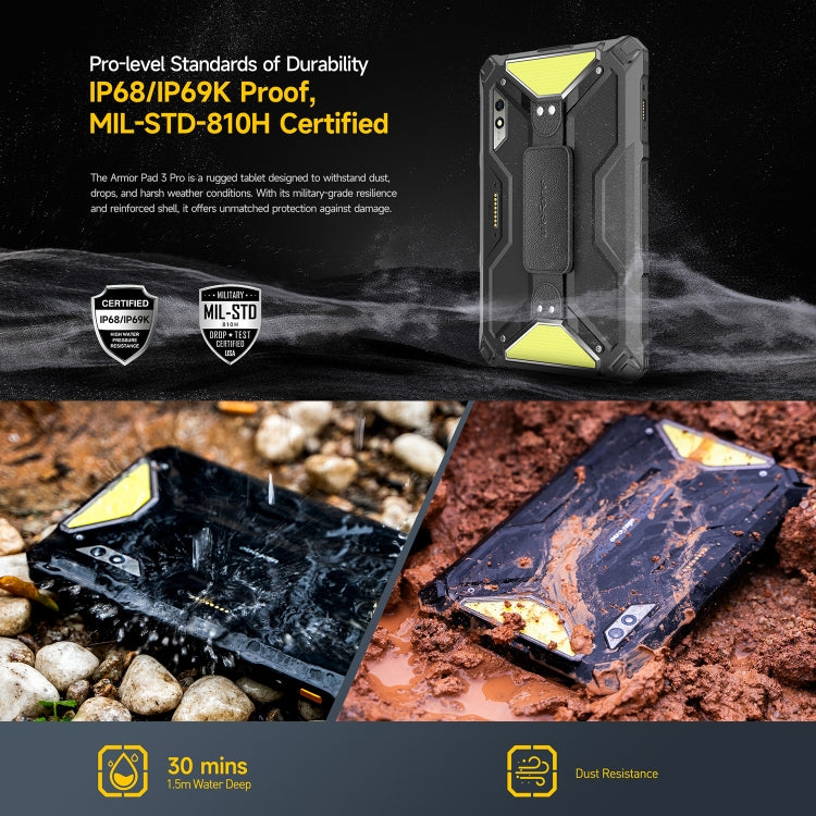 Tableta robusta Ulefone Armor Pad 3 Pro de 10,36 pulgadas, Android 13, MediaTek MT8788, ocho núcleos, red 4G, enchufe de la UE