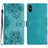 Cherry Blossom Butterfly Skin Feel Embossed PU Phone Case