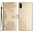 Cherry Blossom Butterfly Skin Feel Embossed PU Phone Case
