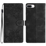 Cherry Blossom Butterfly Skin Feel Embossed PU Phone Case